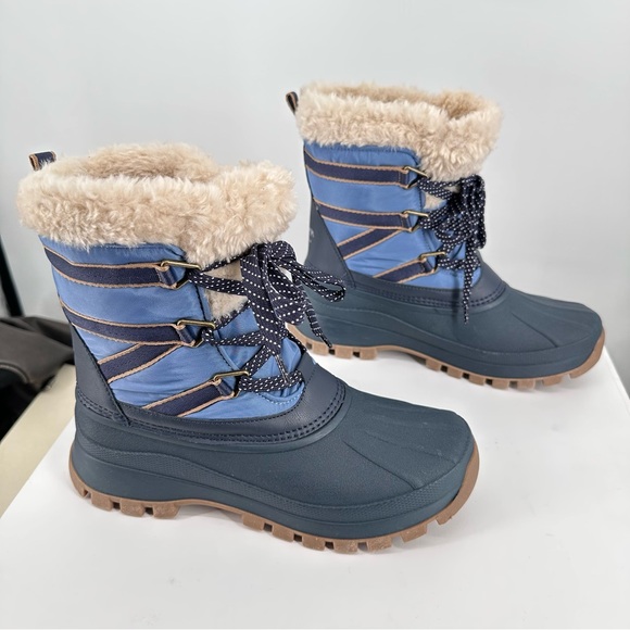 Cougar Fjord Waterproof Mid Winter Boots Fresno in Navy Blue size 8 New in Box - Picture 3 of 10